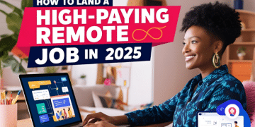 A poster for "how to get a high-paying remote job in 2025"