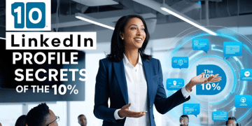 A poster for the top 10 LinkedIn profile secrets to boost your visibility