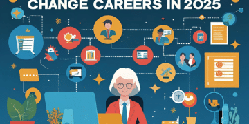 A poster about how to change careers in 2025