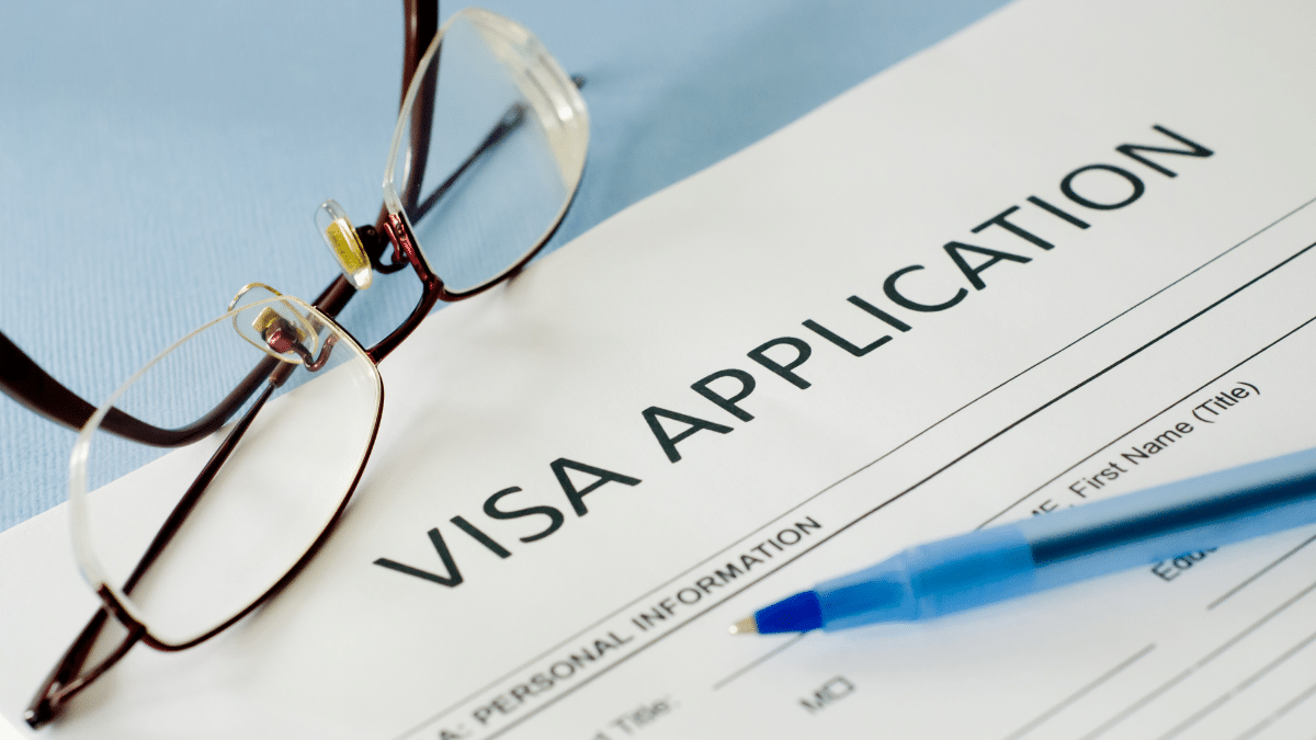 A visa  application 
