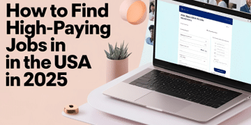 A poster about how to find high-paying job in the USA in 2025
