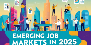 A poster about emerging job markets in 2025