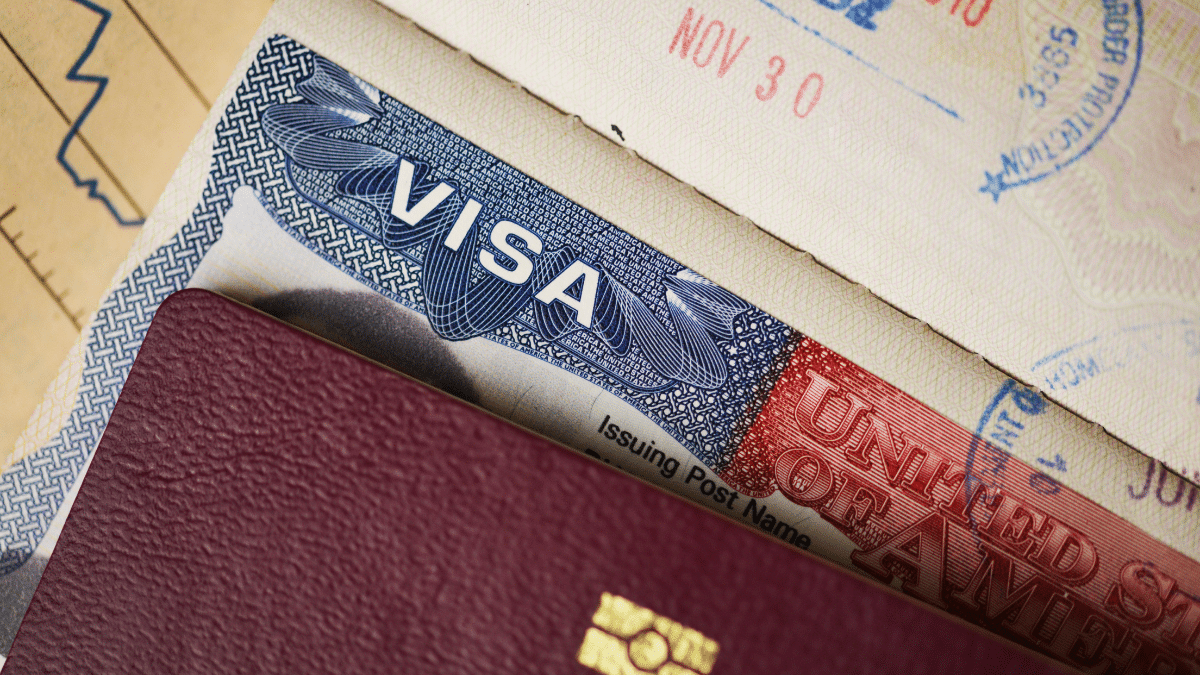 A visa that has been approved