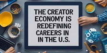 A poster about how the creator economy is redefinigh careers in the U.S.