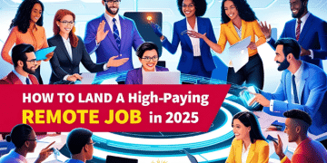 A poster for How To Land A High-Paying Remote Job In 2025