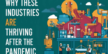 A poster about why these industries are thriving after the pandemic